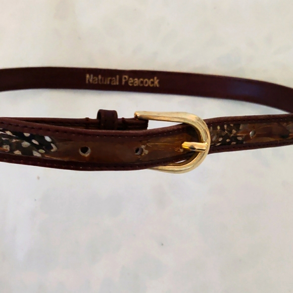 Natural peacock Belt S/M - Picture 2 of 3